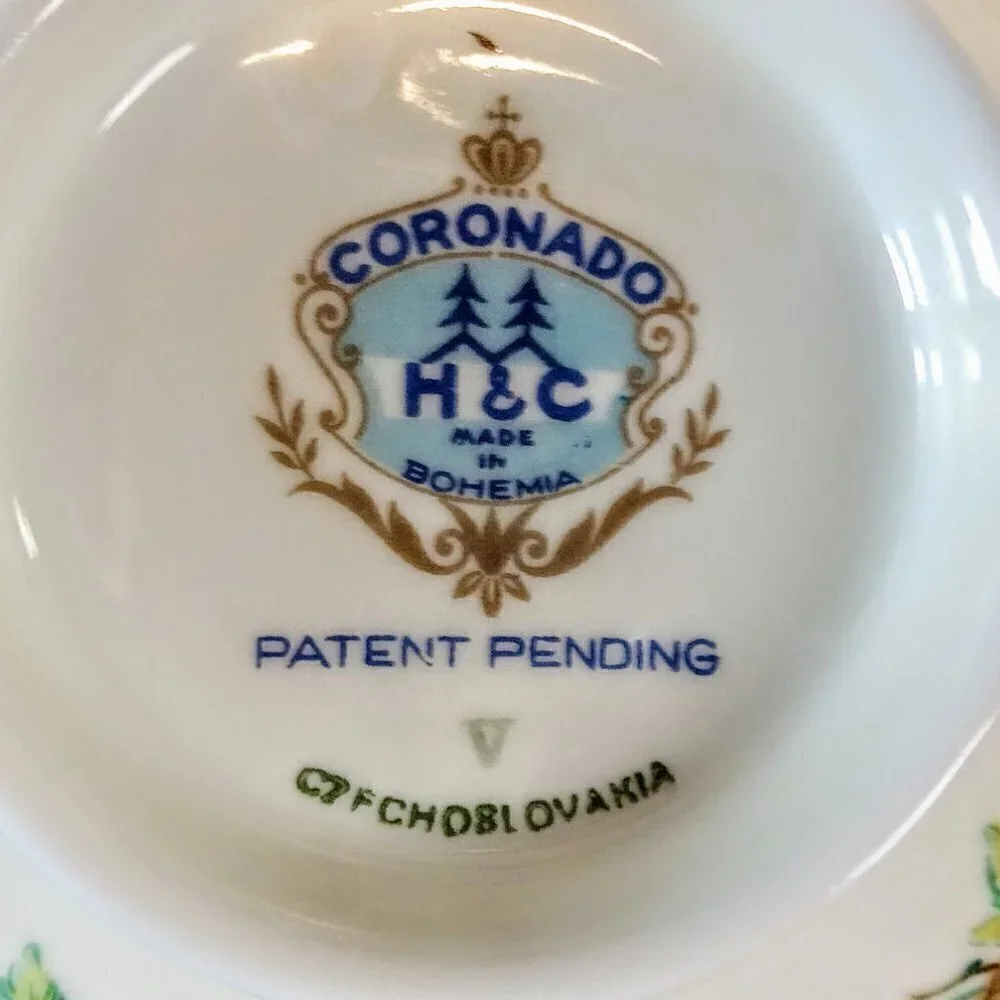 H&C Coronado Footed Cream Soup Bowl & Saucer Set
